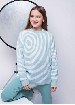 TopHat мятный свитер для девочки 22009
